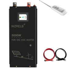 Split Phase Pure Sine Wave Inverter 5000W 24V to 120V 240V Solar Home Car Remote