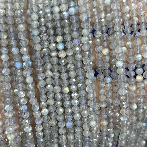 Natürliche facettierte Perlen für Schmuckherstellung Halskette Armband Perle 2 mm 3 mm 4 mm 15 Zoll - Bild 8 von 24