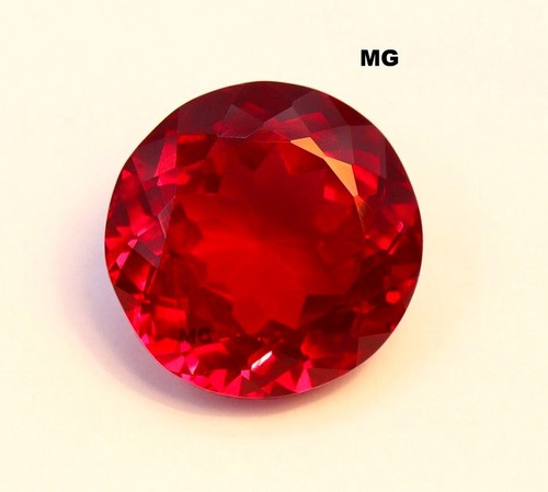 Exclusive 24.10 Ct Certified Natural Burma Red Ruby Round Cut Loose Gemstone - Picture 3 of 7