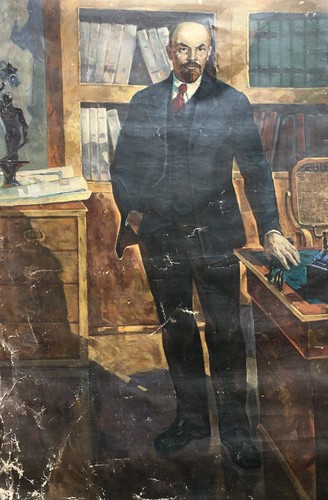 Oil Painting Portrait Of Lenin In His Office Shingur V. Unframed Art nAAA2671