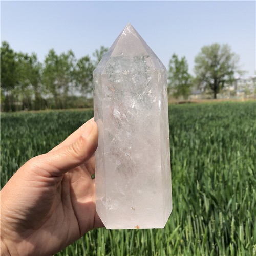 2.2LB Clear quartz Obelisk Natural Reiki Crystal Wand Point Decor Gift XA6150 - Picture 2 of 12