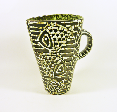 工芸品  Pampula vase 90mm GORKA GÉZA CERAMIC VASE PITCHER WITH FISH 8