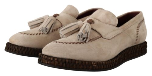 DOLCE & GABBANA Shoes Moccasins Slip On Beige Leather Mens EU41.5 / US8.5 $1400 - Picture 3 of 12
