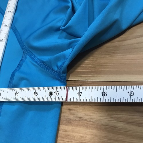 EMS Techwick Base layer Womens Shirt Long sleeve Medium pullover Blue Floral - Picture 9 of 12