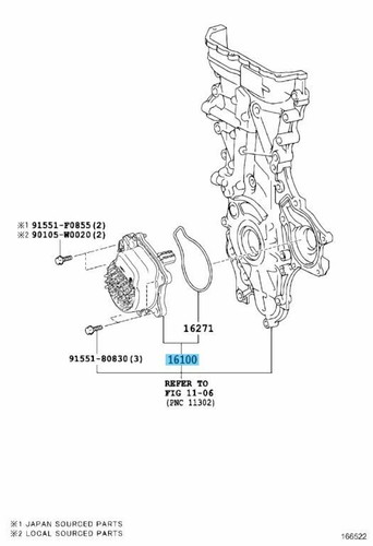 TOYOTA PRIUS / PHV C-HR VITZ Genuine Electric Engine Water Pump 161A0-39035 OEM - Picture 8 of 12
