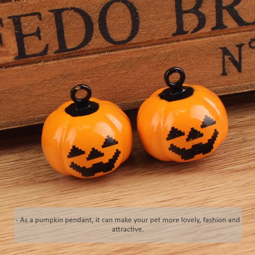 5Pcs Halloween Pumpkin Pendant Pet Ring Charm Pumpkin Pet Collar - Picture 10 of 12