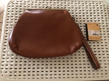 Patricia Nash Savena Leather Wristlet Clutch Handbag Brown New! NWT