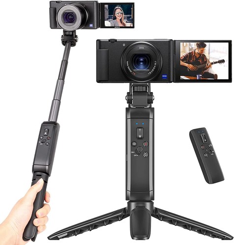 MT-40 Remote Shooting Grip Extendable Vlogging Grip Handle Tripod For Selfie - Picture 1 of 8