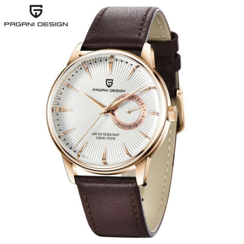 PAGANI DESIGN PD-1654 Japón Cuarzo Hombres Negocios Reloj de Piloto Banda de Cuero Reloj - Imagen 2 de 16