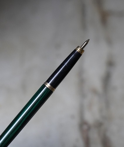 Rare Pen Roller PARKER 35 IN Lacquer from China Green Boisee & Pl. Gold 18 Carat - Picture 5 of 10