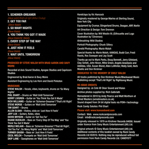 Steve Walsh ~ Schemer Dreamer (1980) CD 2010 Rock Candy Records UK •• NEW •• - Picture 2 of 5
