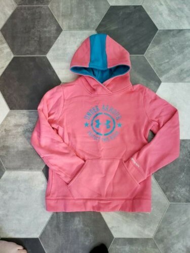 Girls Under Armour Storm Sweatshirt Size:YLG Pink/Teal - Picture 1 of 6