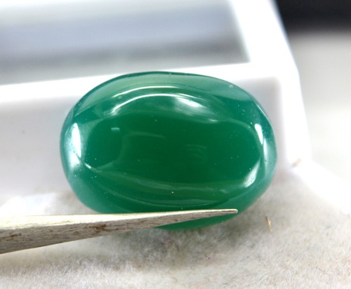 Piedra preciosa cabujón ovalado esmeralda de Zambia natural sin tratar certificada de 10,0 quilates E2603 - Imagen 7 de 7
