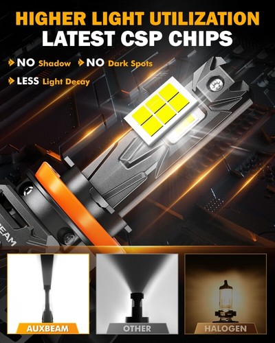 AUXBEAM Canbus LED Headlight High Low Beam Fog Lights for Cadillac CTS 2008-2014 - Bild 6 von 12