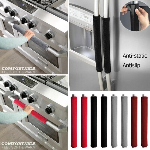 4/2Pcs Refrigerator Door Handle Cover Kitchen Appliance Protector Smudges Decor∂ - Picture 5 of 20