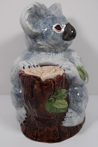Tarro de galletas KOALA BEAR de colección bote de 10" OCI pintado a mano de cerámica ~¡RARO!~ USADO EN EXCELENTE ESTADO - Imagen 2 de 15