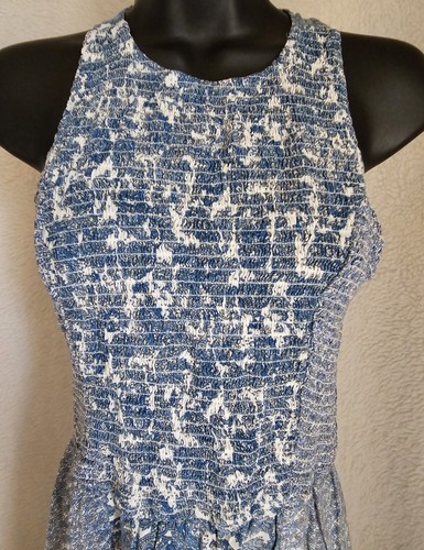 Japna Womens Dress Sundress Size L Large Blue White Floral - Picture 19 of 24