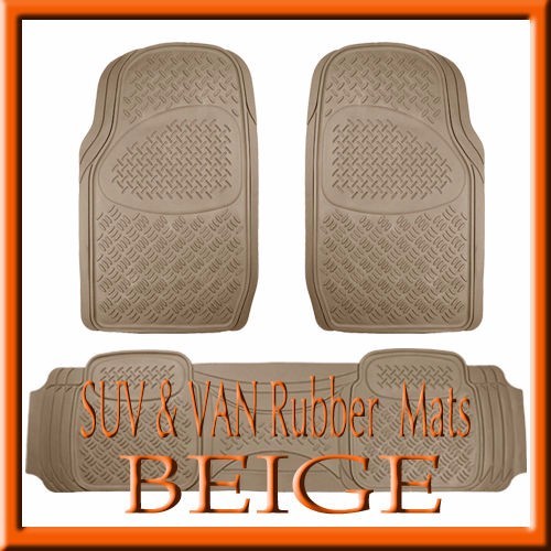 Fits FORD F150 HEAVY DUTY SEMI CUSTOM RUBBER FLOOR MATS 3PCS BEIGE eBay