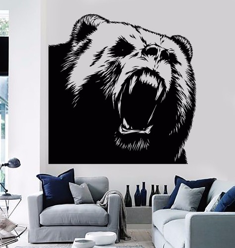 Vinyl Wandtattoo Grizzlybär Raubtier Tier Natur Aufkleber (882ig) - Bild 1 von 3