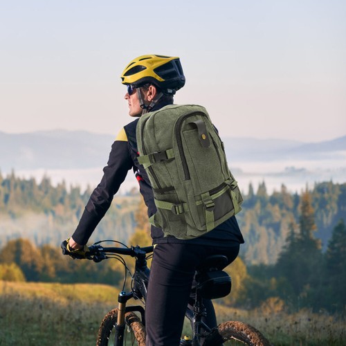 Canvas -Rucksack vente Canvas-Umhängetasche Tagesrucksack Aus Segeltuch Mann