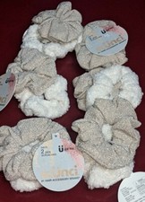 6 lot Scunci by Conair Scrunchie Hair Accessory - Taupe/Sherpa - 2pcs 34279