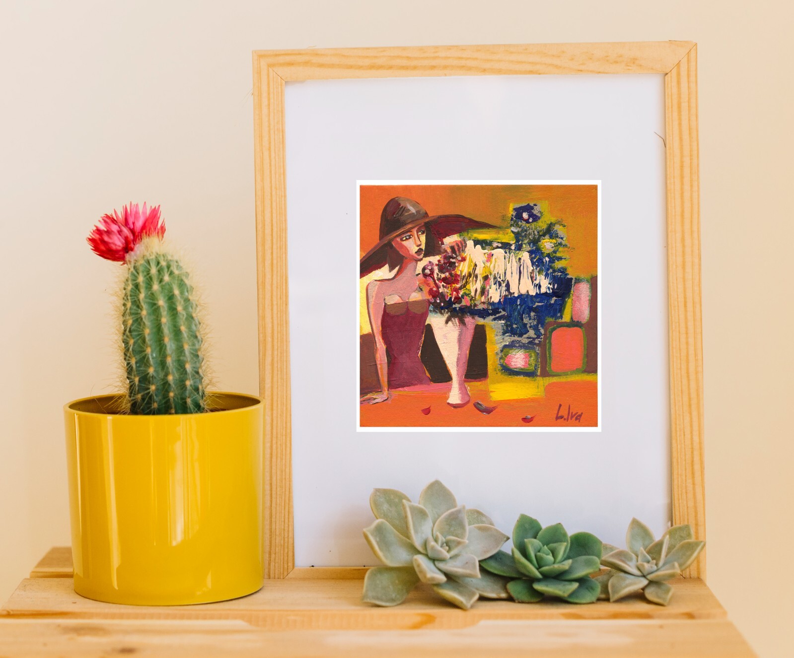 Original Painting Portrait Contemporary Modern Art Woman Girl Lady