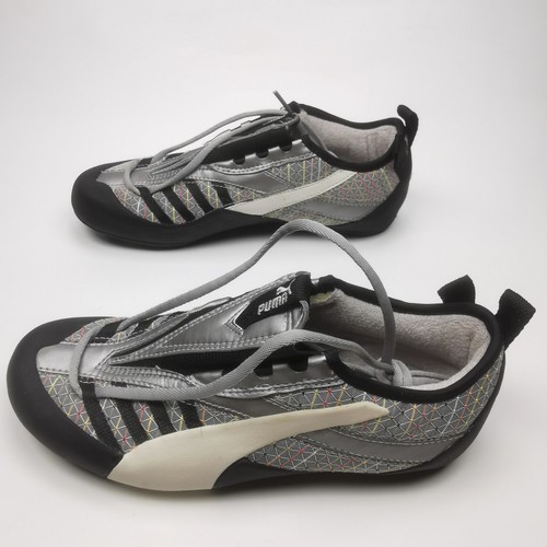 ~ Rare scarpe da arrampicata PUMA Klim Rip ER ~ scarpe da ginnastica ~ donna taglia UK 3 ~ argento ~ - Foto 7 di 19