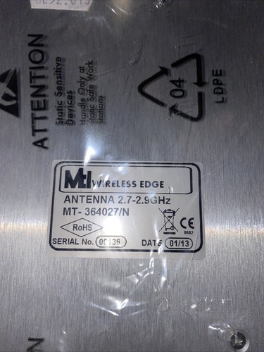 MTI Wireless Edge MT-364027/N 2.7-2.9GHZ outdoor antenna Brand New! - Afbeelding 2 van 2