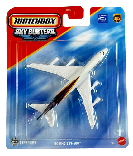 Matchbox Sky Busters Flugzeug 9/32 Boeing 747-400 Diecast Mattel Plane - Brandneu