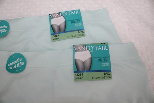 Neu mit Etikett 2er-Set Vanity Fair glättende bequeme kurze Höschen 13264 HUSH GREEN 8/XL - Bild 2 von 5