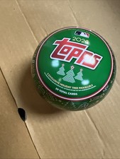 2024 Topps Holiday EMPTY Tin Colletible EMPTY BALL 5" Diameter (no cards)