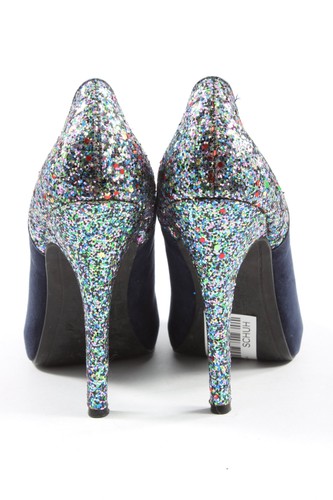 ZARA TRAFALUC Tacones altos Mujeres Tacones Talla EU 36 azul-color plata - Imagen 4 de 6