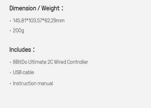 8BitDo Ultimate 2C Wired Controller for PC, Windows 10, 11,Raspberry Pi, Android - Picture 23 of 28