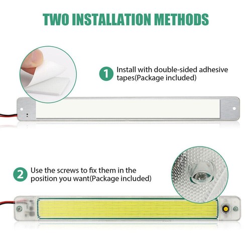 2x LED Strip Light Bar 10W 12-24V Car Caravan Boat Fishing Camping Interior Lamp - Picture 19 of 24