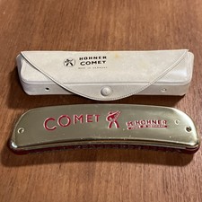 M. Hohner Comet Harmonica Made in Germany Key of C Vtg Original Case