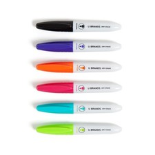 U Brands Fine Tip Dry Erase Markers, Mini Size Whiteboard Markers, Low Odor, Ass
