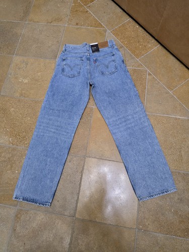 Levi's Dad Jean P'Pa Women 26x30 Blue Low Rise Loose Fit Straight Leg Big E $118 - Picture 7 of 12