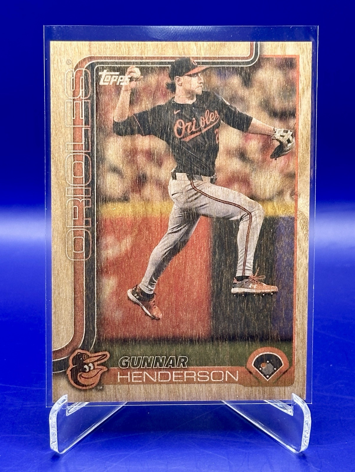 2025 Topps Series 1 Gunnar Henderson Wood Parallel /25 SSP