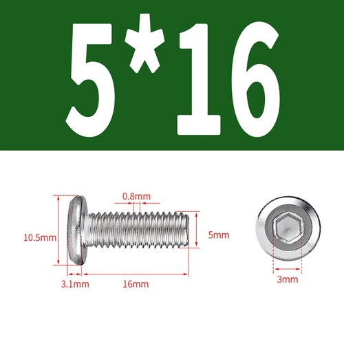 M2-M12 Furniture Connector Flat Head Allen Screws 304 Stainless Socket Cap Bolts - Picture 60 of 133