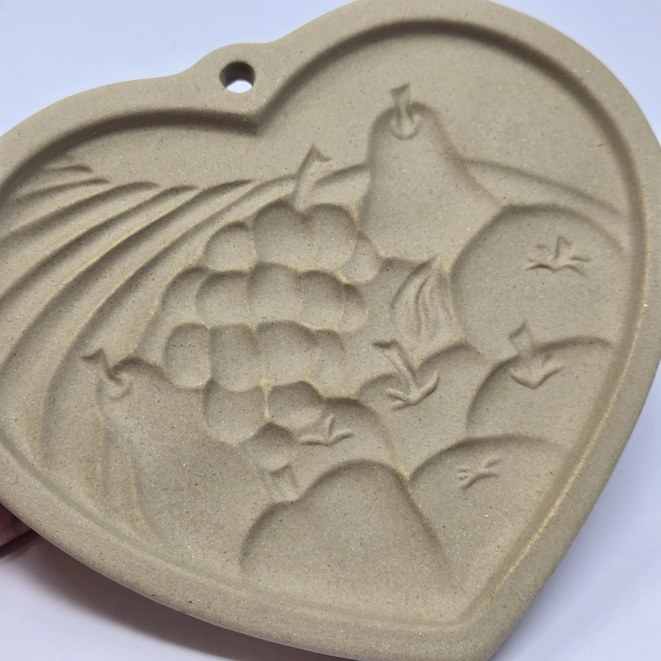1995 Pampered Chef Cookie Mold Heart Of Plenty Cornucopia Holiday Baking Stonewa - Image 4 of 4