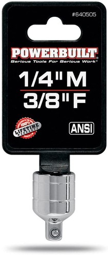 Powerbuilt 3/8 Inch Drive (F) x 1/4 Inch (M) Adapter - 640505 - Foto 5 di 5