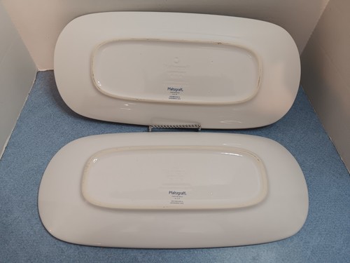 Set of 2 Pfaltzgraff French Quarter 16" Rectangular Platters Made in USA - Picture 2 of 4