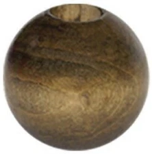 Pepperell Round Wood Beads 32mm 2/Pkg-Walnut - PWB3201