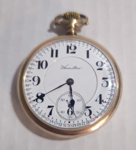 1913 Hamilton 17j 16s Grade 978 Model 1 Pocket Watch Dueber 10K GF Case Works
