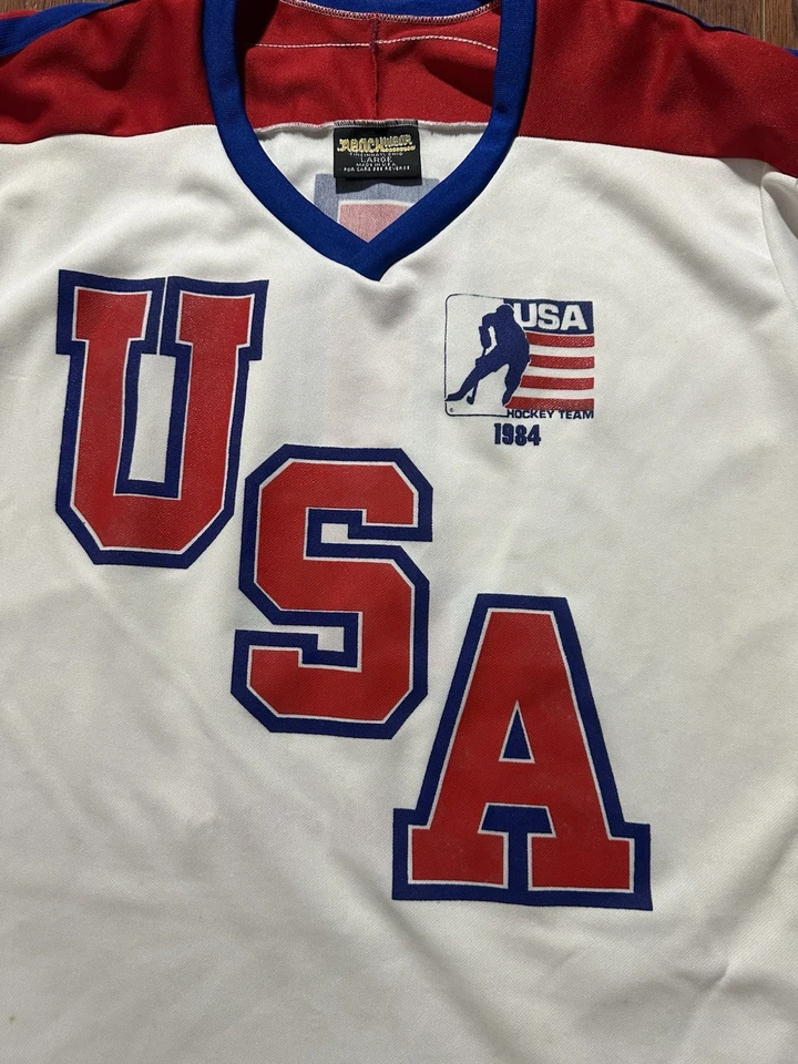 1984 Team USA Olympic Hockey Jersey Chock Full O’ Nuts Promo Men’s Large Skating - Image 2 of 4