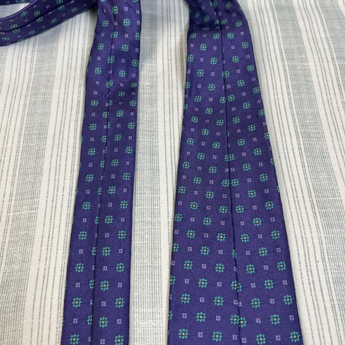 Brooks Brothers Purple Geometric Neck Tie Necktie #0323 100% Silk USA Italian - Picture 9 of 12