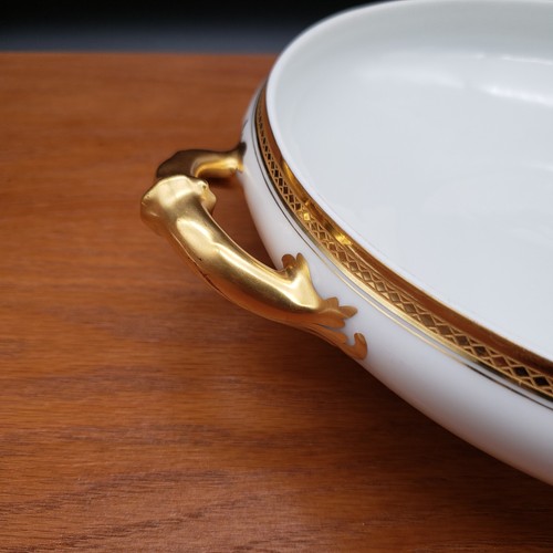 Haviland Limoges Marquis Handled Open Vegetable Bowl Gold Encrusted – Flake Chip - Picture 5 of 13