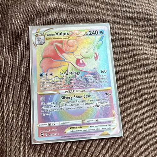 Alolan Vulpix VSTAR (Secret) 197/195 Swsh12: Sword & Shield - Silver Tempest... - Picture 1 of 1