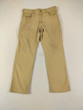 Carhartt Rigby Pants Mens 34 Tan Relaxed Fit Canvas Workwear Stretch Durable