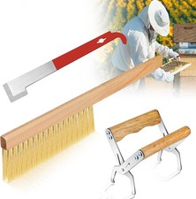 Beekeeper Frame Lifter Tool Honey Bee Brush Frame Grip Stainless Steel J Hooks